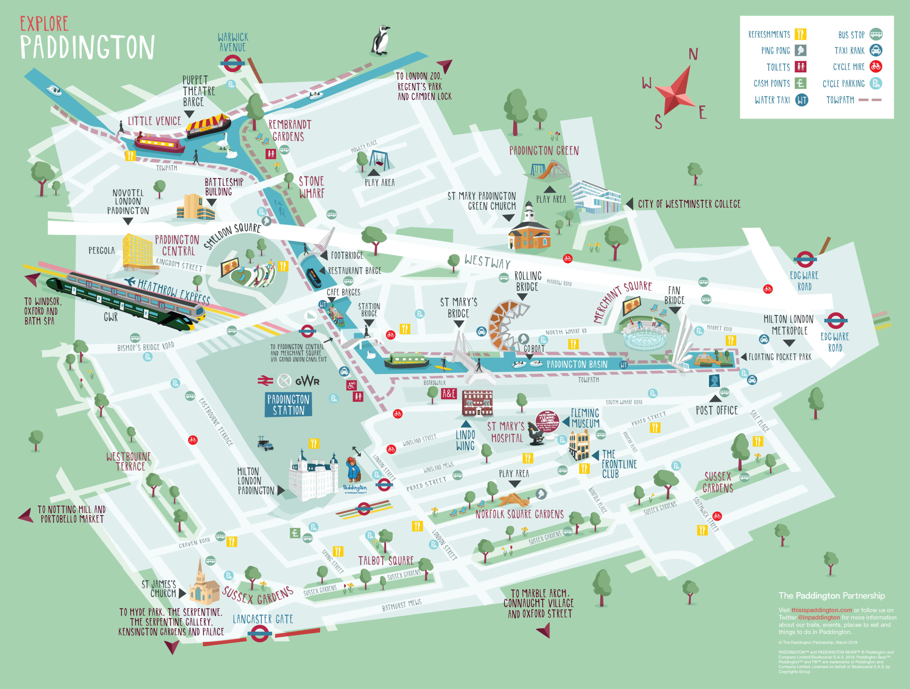 Paddington Map Paddington